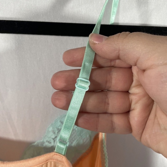 NEW PJ Salvage [ Medium ] Lace Trim Jersey‎ Camisole in Orange/Aqua Blue - Picture 10 of 12